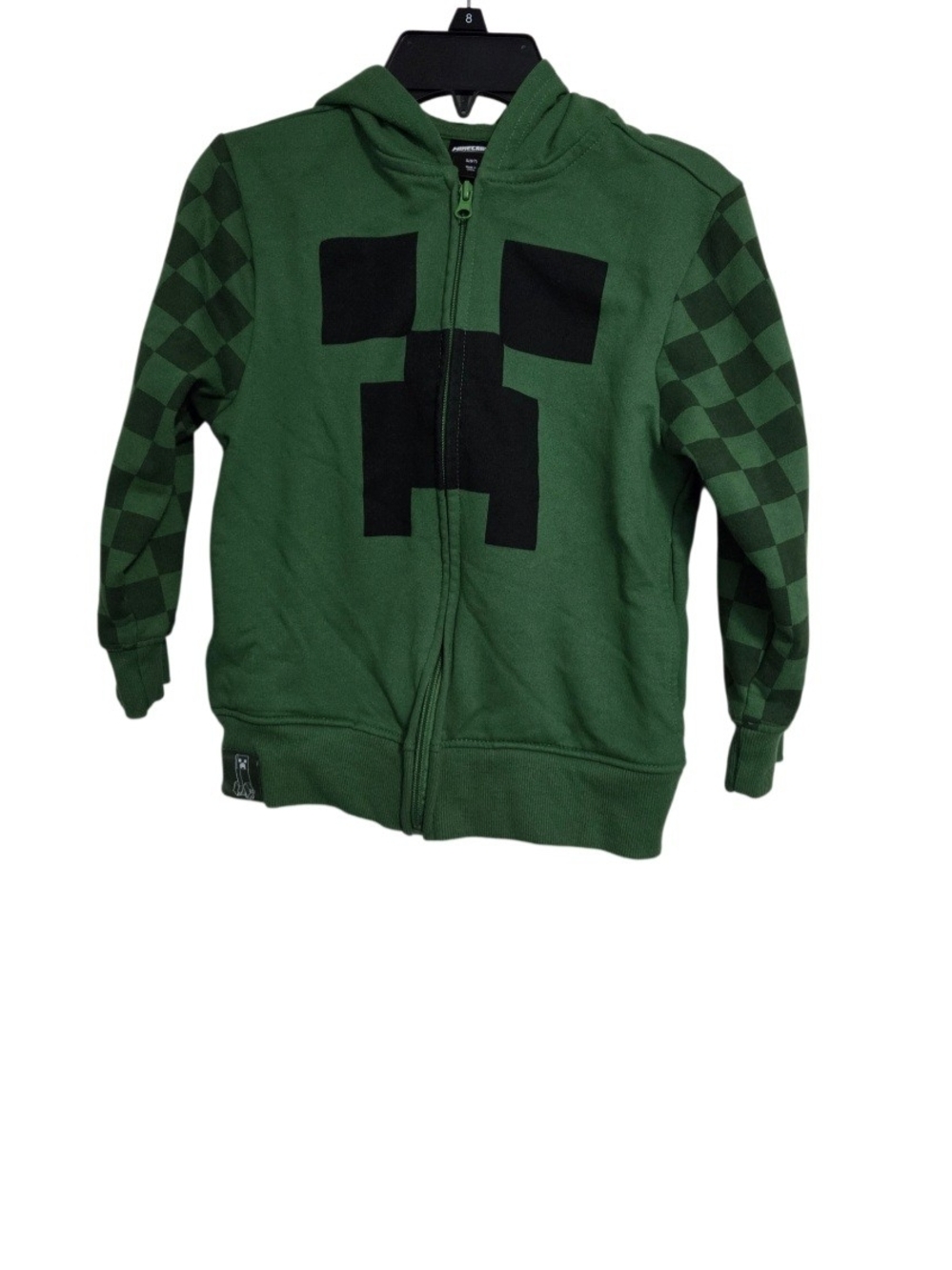 Minecraft Green Hoodie Jacket with Creeper Face